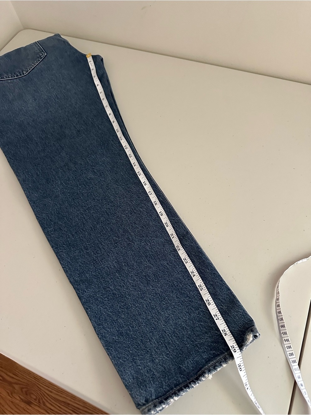 NWOT AGOLDE 90s Straight Jean Mid Rise Size 29 Dark Indigo Quiet Luxury Premium - Picture 12 of 12